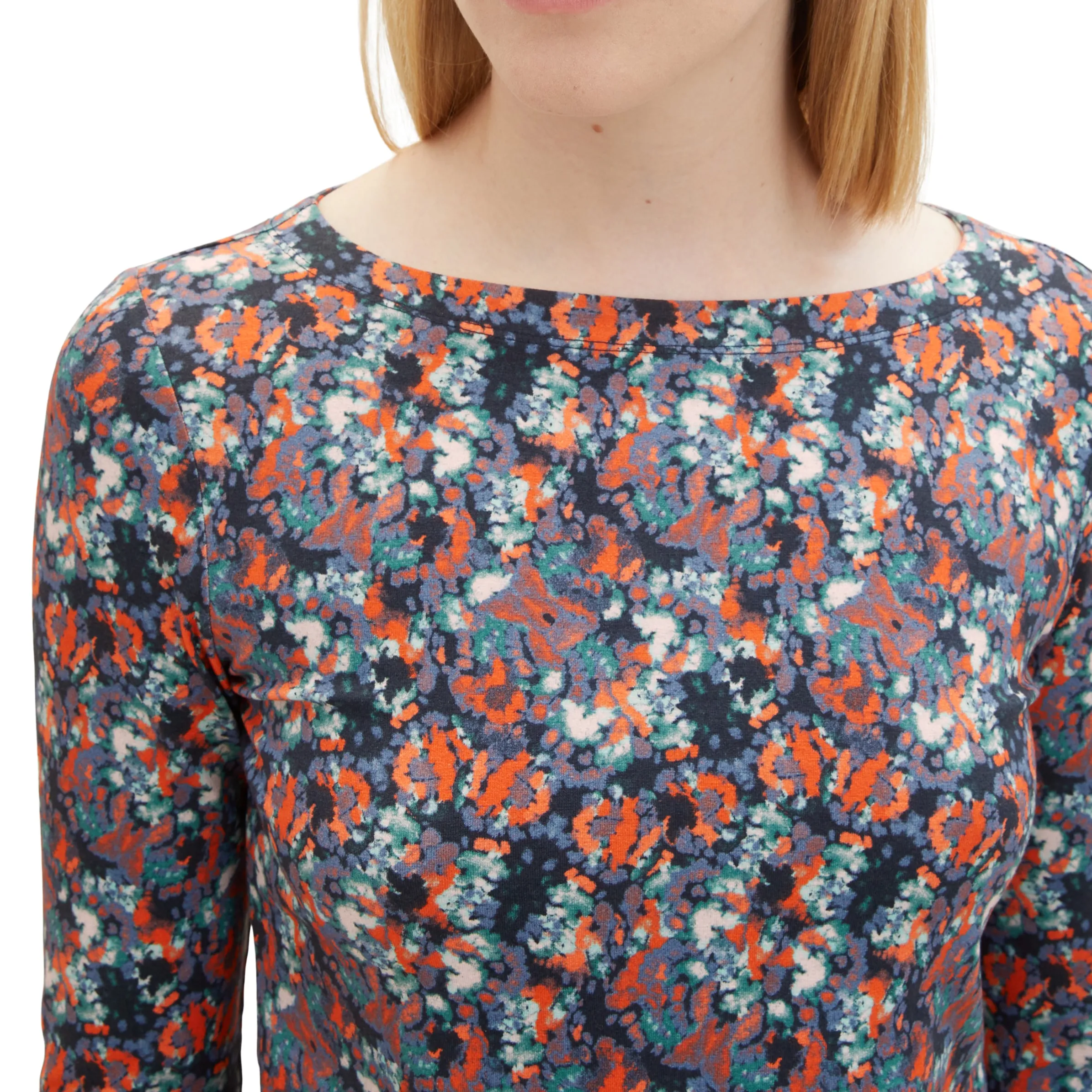 Damen Longshirt mit Alloverprint