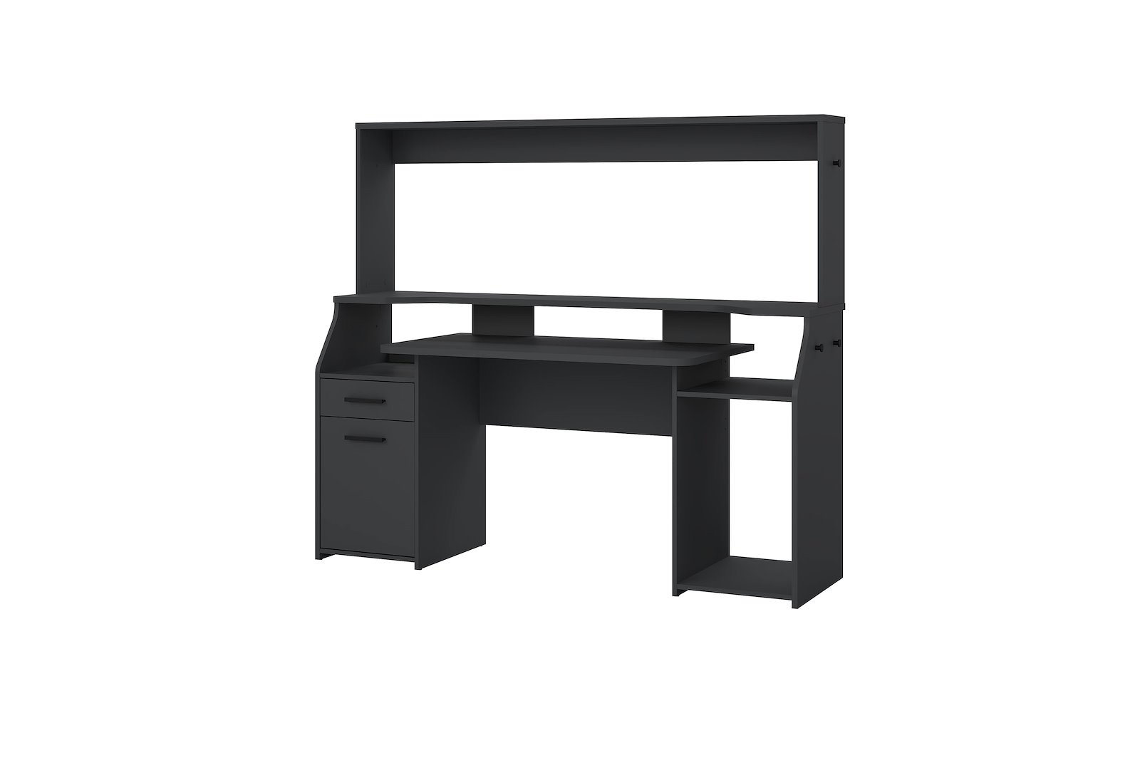 Laser gamingbord med overhylle Gråfarget folie