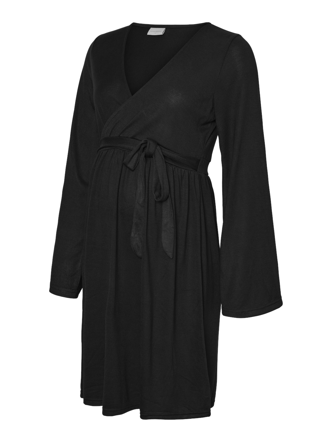 Mamalicious Umstandskleid »MLMAEVE TESS LS JRS DRESS 2F NOOS« Stilllage unter einem Wickeleffekt