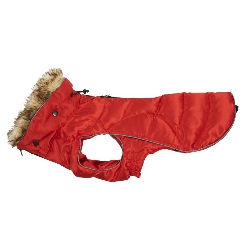 Casaco acolchoado para cães ativos, vermelho