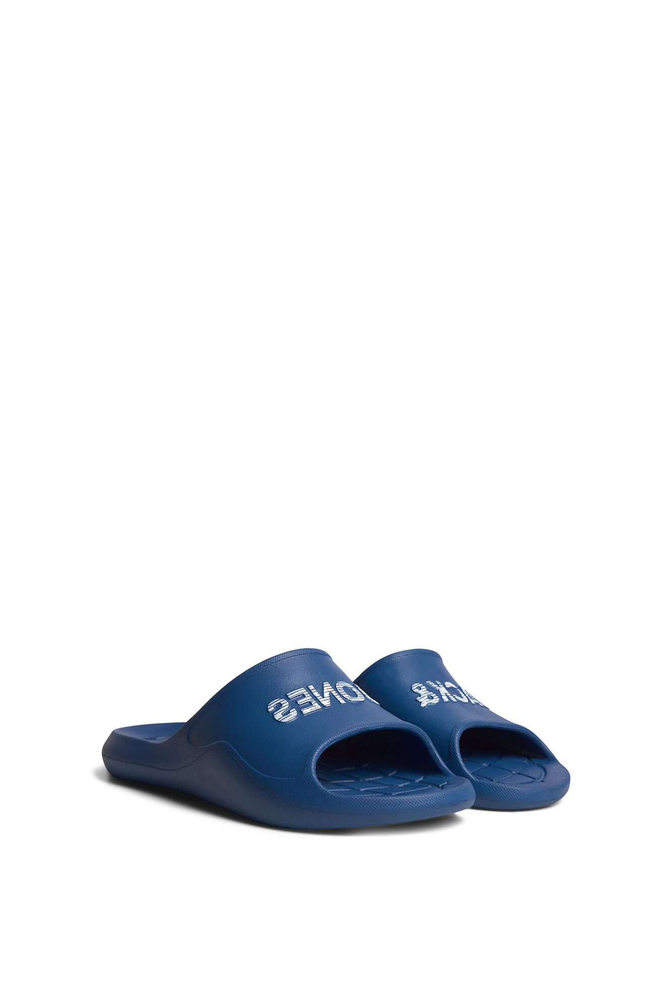 Chinelo com logo - azul médio