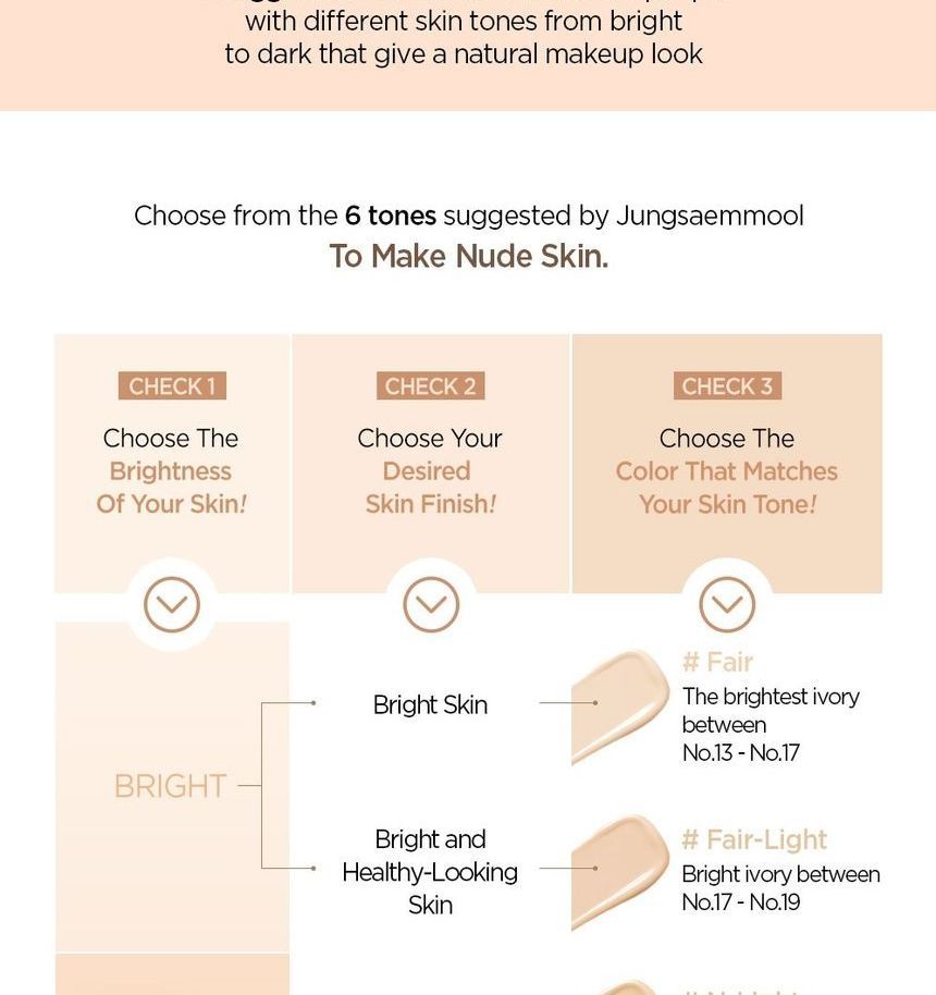 JUNG SAEM MOOL - Skin Nuder Foundation - 6 kleuren