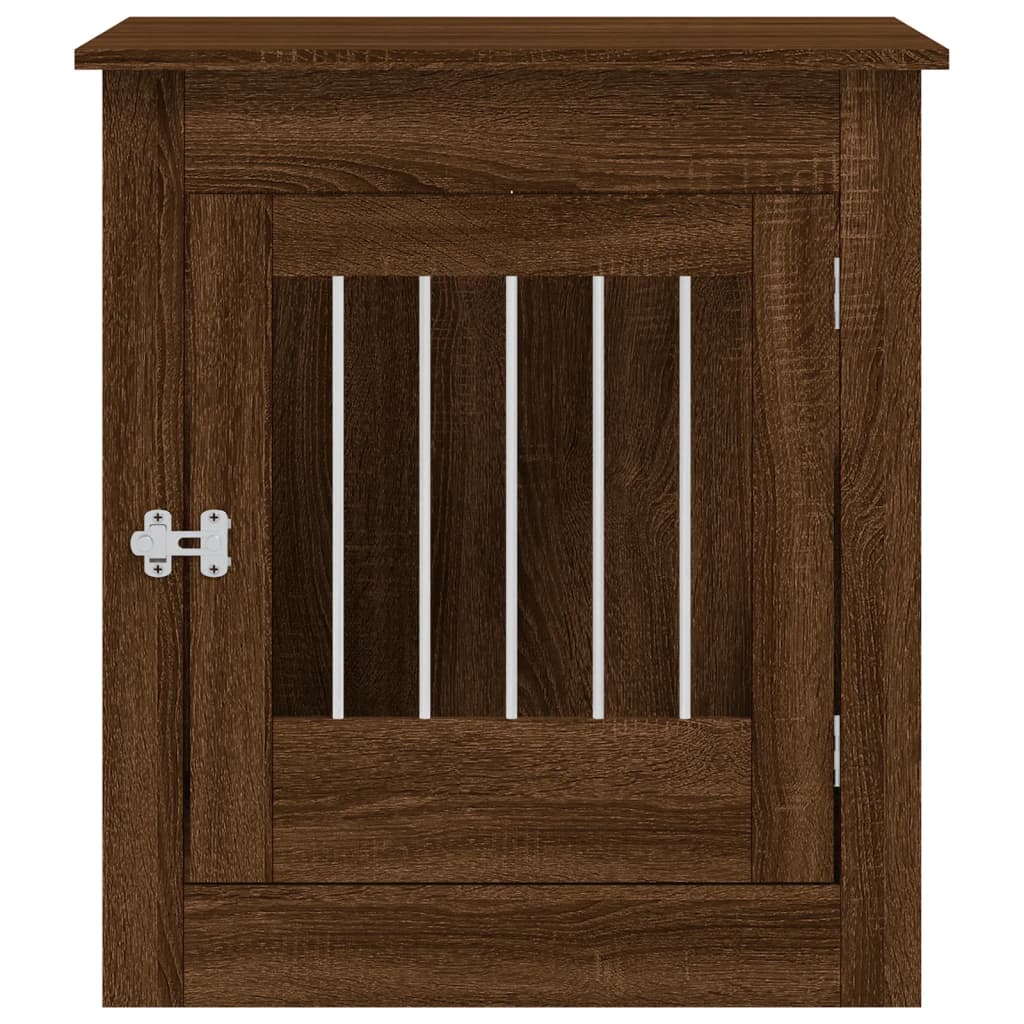 Meuble de cage pour chiens chêne marron 64,5x80x71 cm