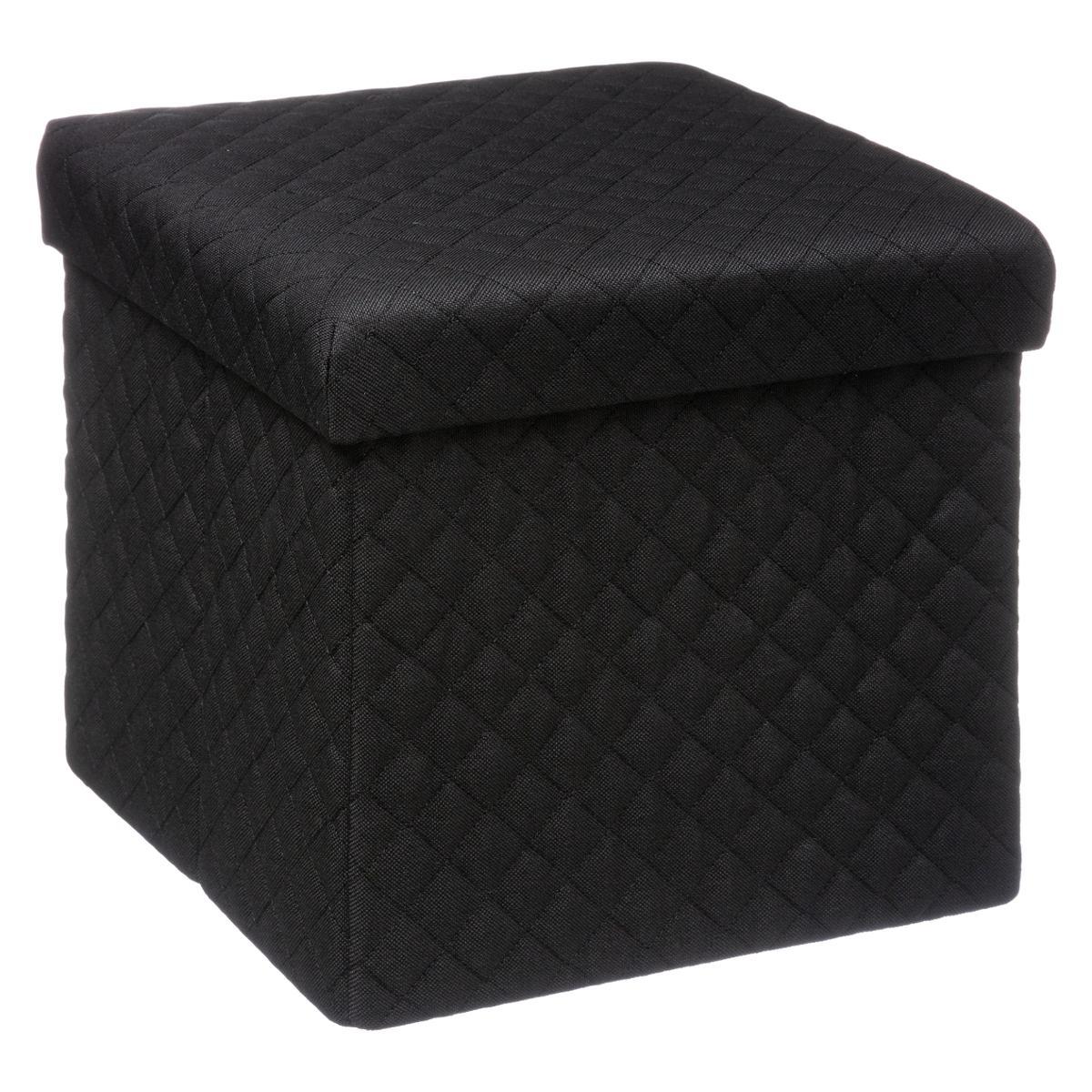 POUF PLIABLE NOIR 31X31CM