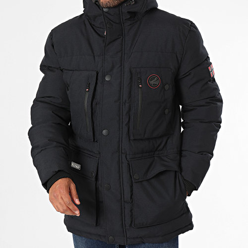 Parka Capuche Bleu Marine