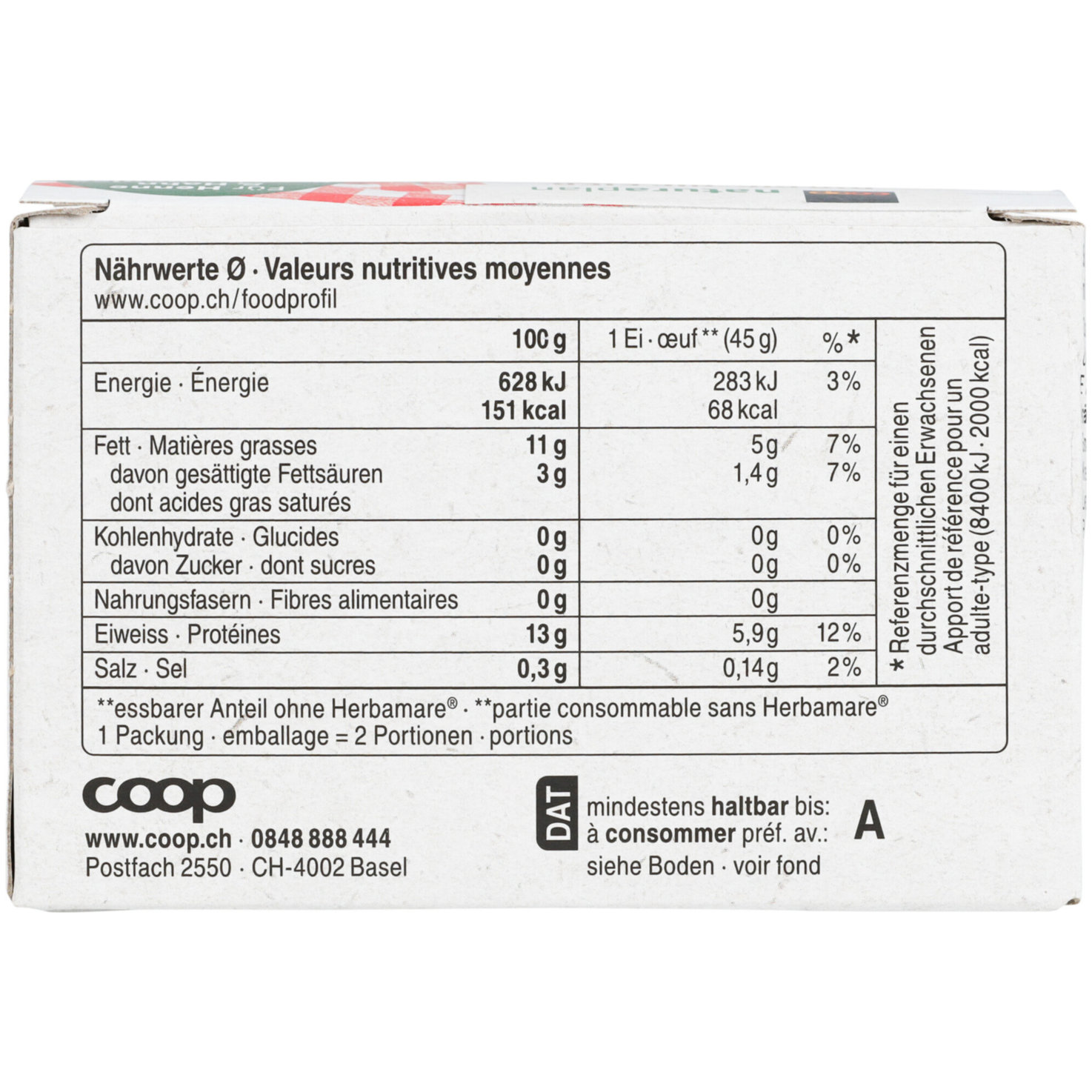 Naturaplan Bio Pic Nic Eier 50g+ mit Herbamare 2 Stück
