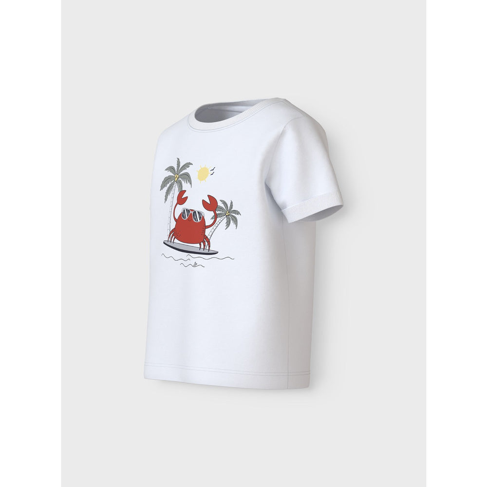 Køb Name It Bright White Crab Surf Vux T-Shirt