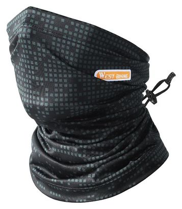Cachecou Sport Extérieur Soie Glacée UV Noir/Gris