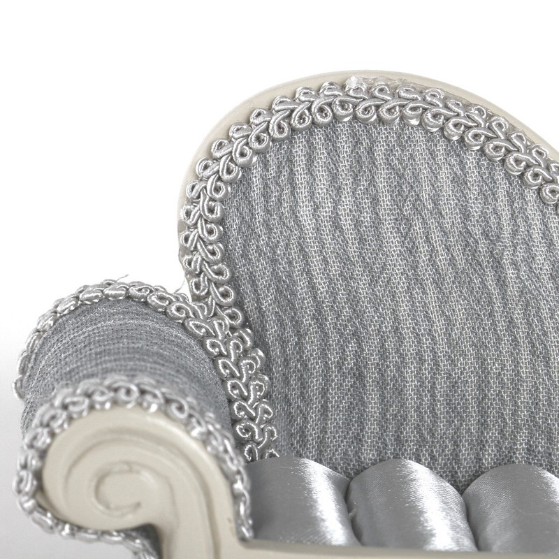 Porte bijoux bagues canapé sofa rayures - Présentoirs pour bijoux Gris