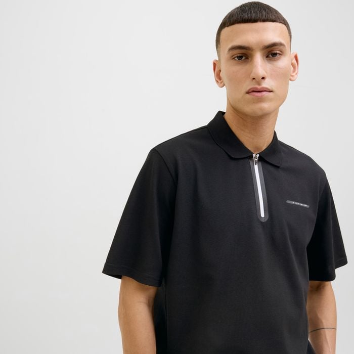 Jack & Jones Core Fusion Pique Zip Polo Heren