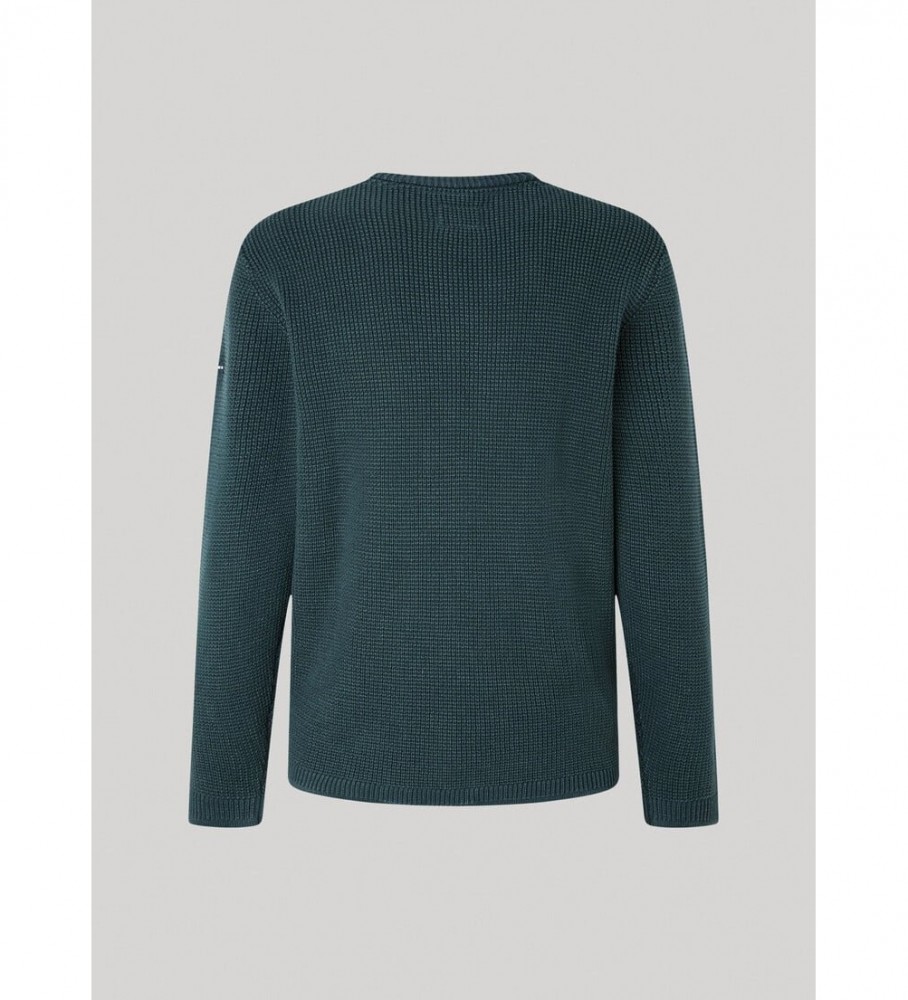 Suéter verde de gola redonda Pepe Jeans Dean