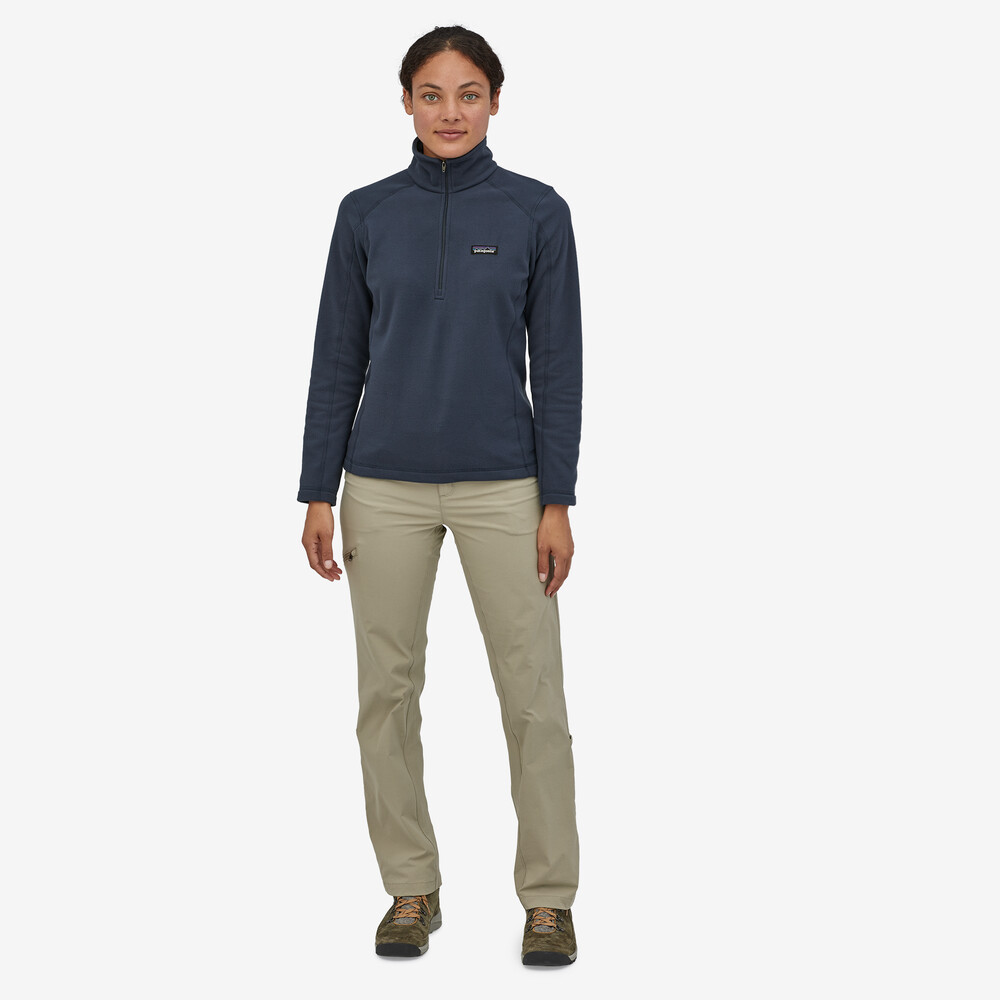 Damen-Fleecejacke mit Micro-D-D-Design und 1/4-Reißverschluss