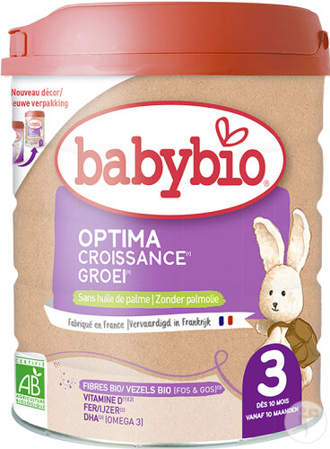 Babybio Optima 3 Lait de Croissance De 1 À 3 Ans Boîte 800g