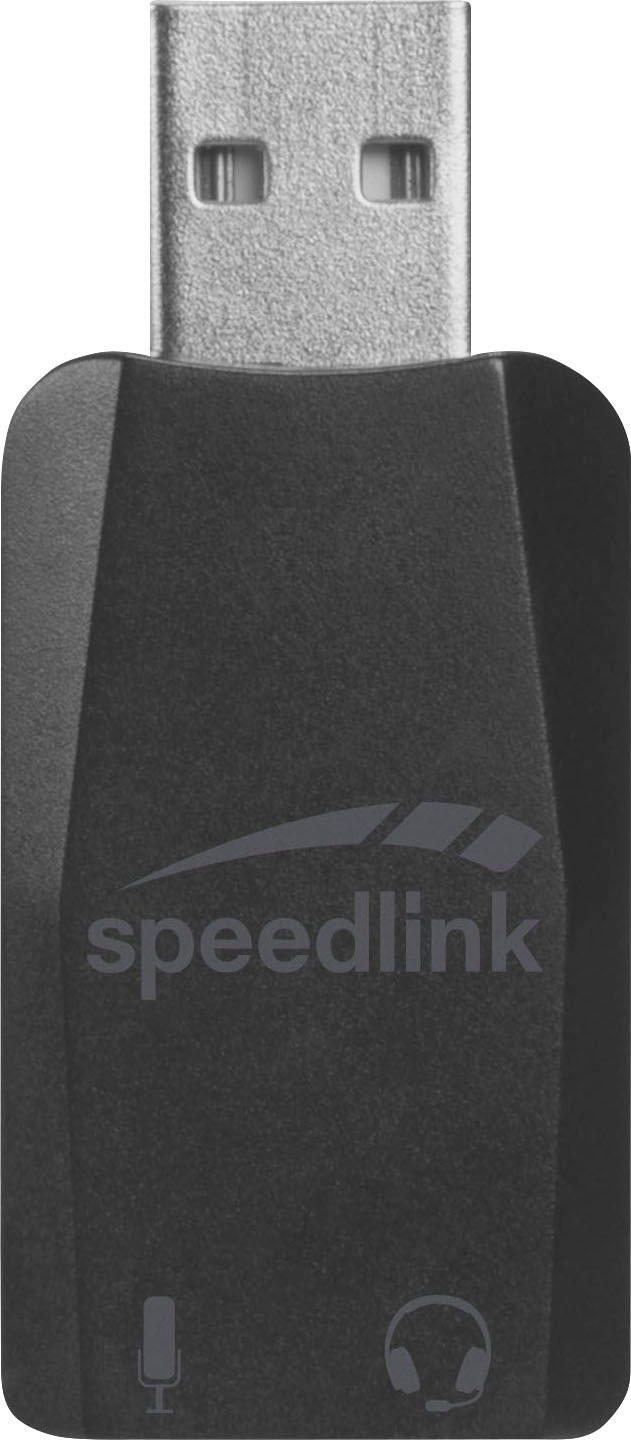 Speedlink USB-Soundkarte »VIGO externe Soundkarte, USB-A zu 3,5mm Klinke« USB Adapter mit Mikrofon- und Kopfhörereingang, PC und PS4