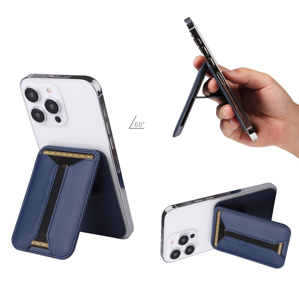 Magnetische MagSafe Leder Wallet Kreditkarten Halterung   Kickstand Aufsteller - Lila