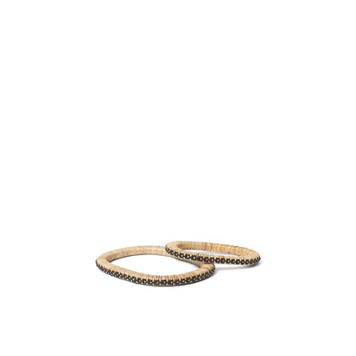 ferm LIVING Weave 2-pak Bordskåner, Natural/Black