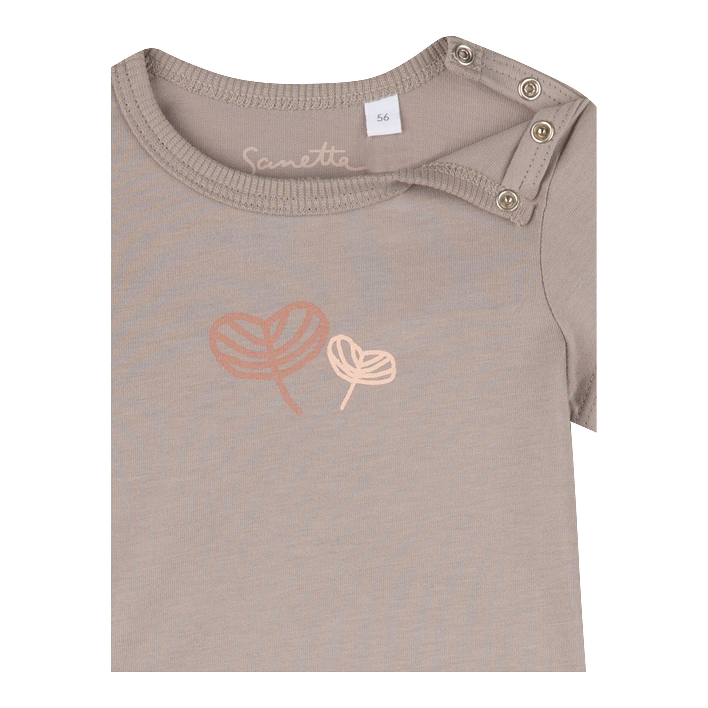 Sanetta Pure T-Shirt Blätter grau
