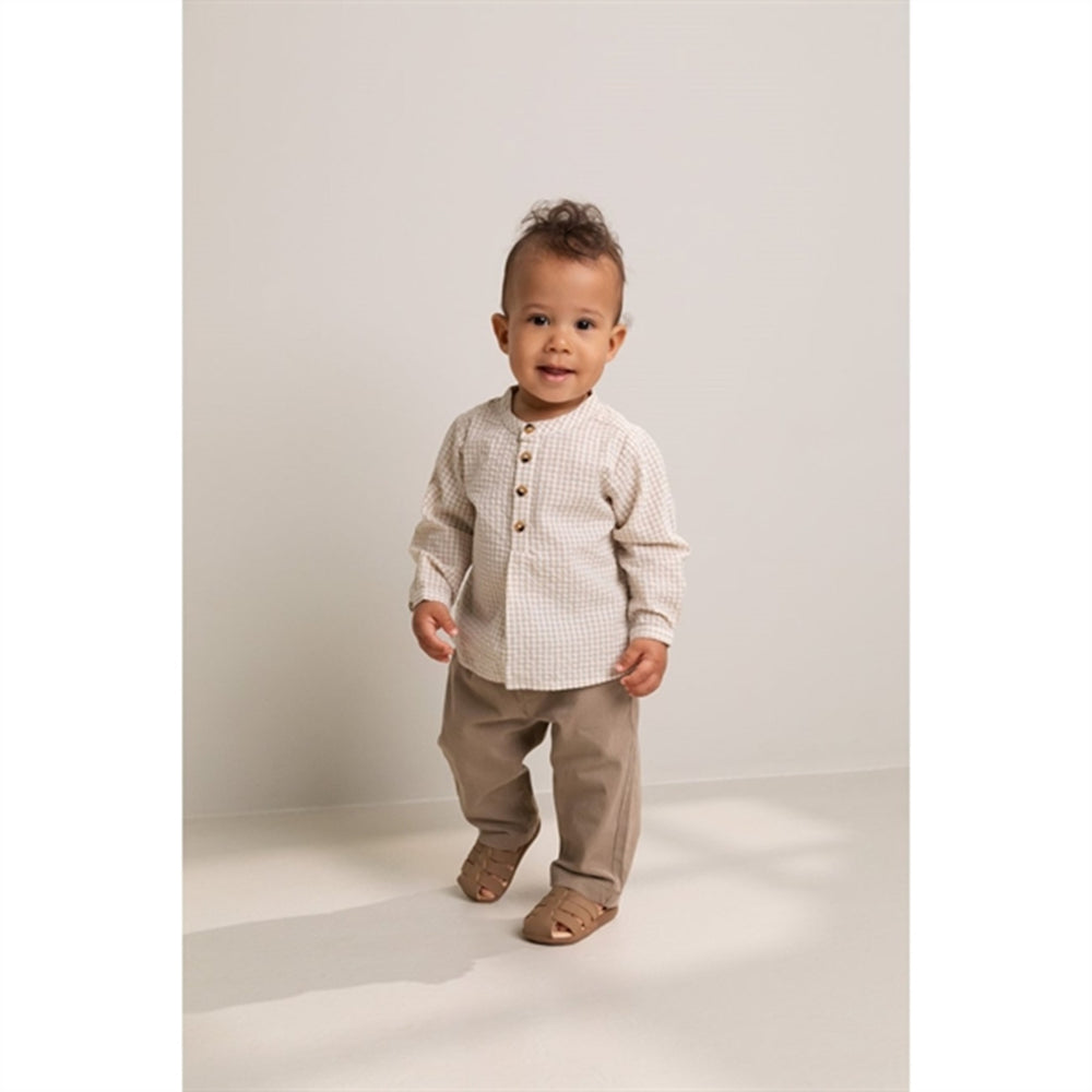Grey Sand Gingham Totoro Skjorte - MarMar