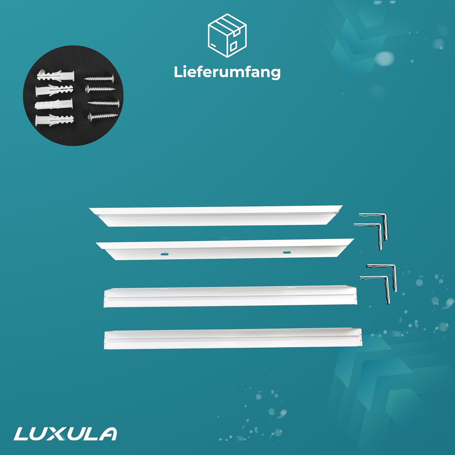 Lichttechnik24® 10er Pack Aufbaurahmen für 62x62cm LED-Panel, steckbar, Aufputzrahmen, Deckenmontage, Wandmontage, Aluminium, weiß, 62x62x4,4 cm - für 1cm flache Sidelit Panels
