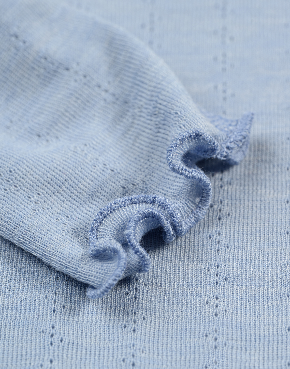Pointelle shirt van merinowol/zijde voor kinderen