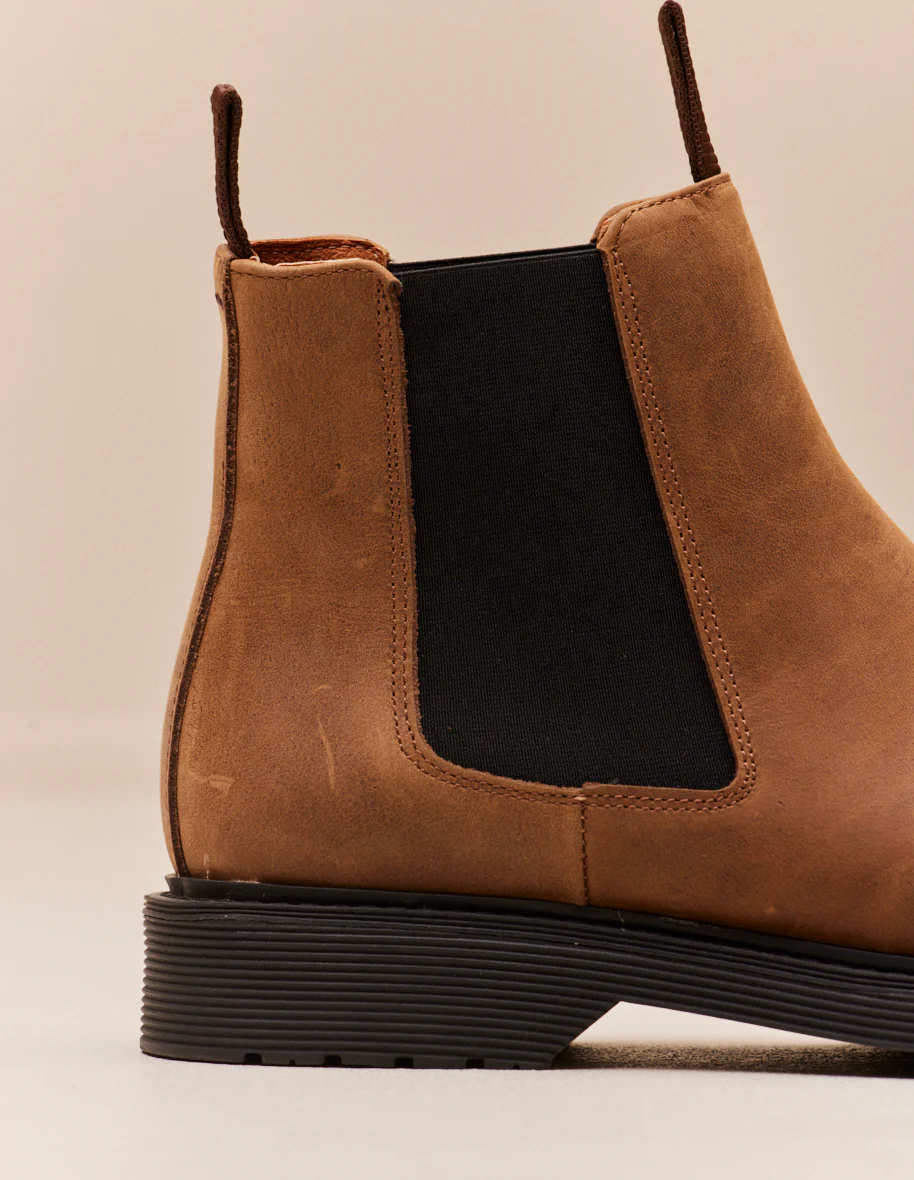 Bottines Axel - Cuir cire d'abeille brun