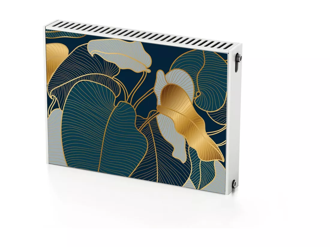 Tapis magnétique pour radiateur - Feuilles Plantes 80 x 60 cm, Aimant pour radiateur