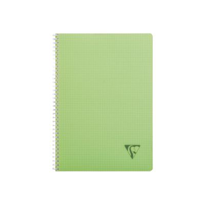 Clairefontaine Linicolor - Cahier polypro à spirale A4 (21x29,7cm) - 100 pages - petits carreaux (5x5mm) - disponible dans différentes couleurs