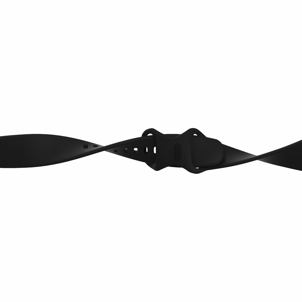 Fitbit Versa 4 / Versa 3 / Sense 2 / Sense Silikon Sport Armband (Gelenkumfang 190-235mm) - Schwarz