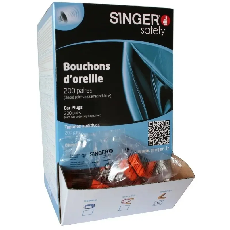 SINGER - Bouchons d'oreille anti bruit - x200