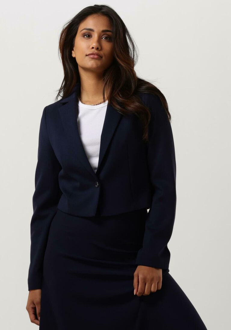 VANILIA donkerblauwe vanilia blazer short boxy blazer