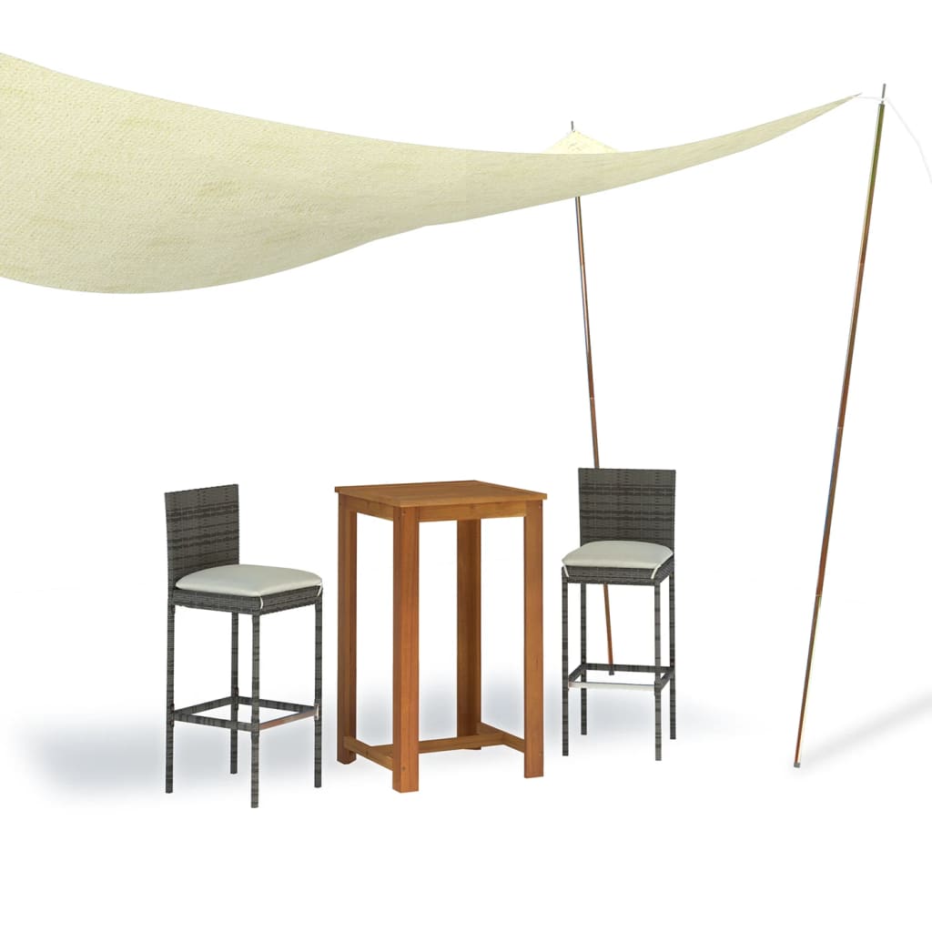 Vidaxl Mastro de vela de sombra de 250 cm em 2 peças