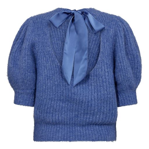 Co'Couture CoralieCC Bow Bluse, Pale Blue, XL