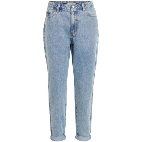 Vila - VILIMONE HW 7/8 MOM JEANS Azul
