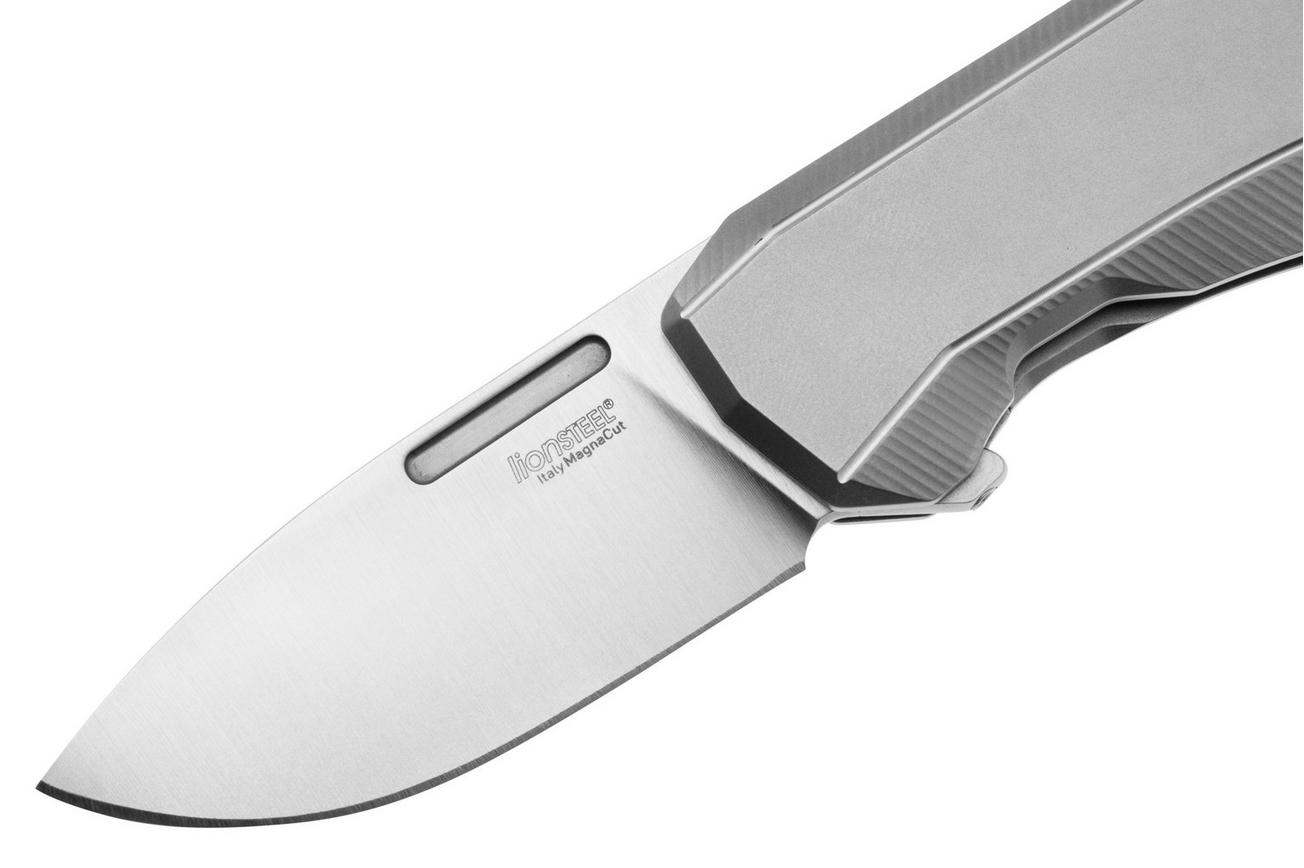 LionSteel N.ONE N1-GY Frame Lock, Magnacut, Grey Titanium, zakmes