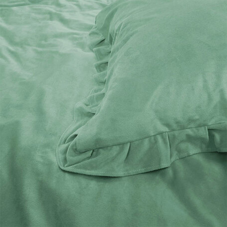 Dekbedovertrek Velvet Ruffles - Groen