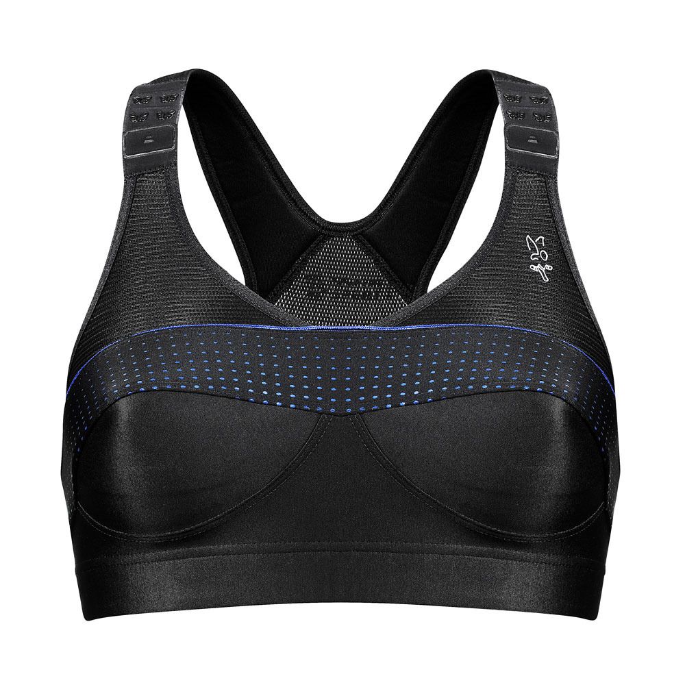 Thuasne TOP'STRAP® X-BACK 2 - Brassière Femme noir/bleu