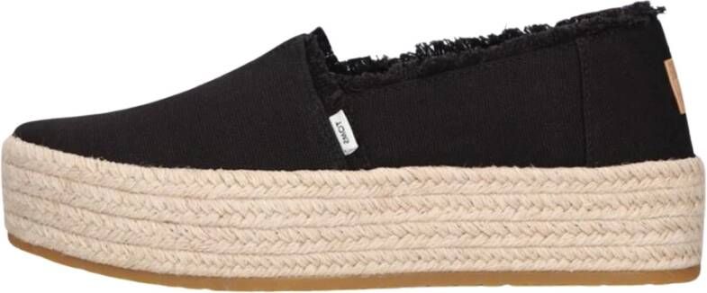 TOMS Espadrilles Dames Valencia Maat: 42 Materiaal: Canvas Kleur: Zwart