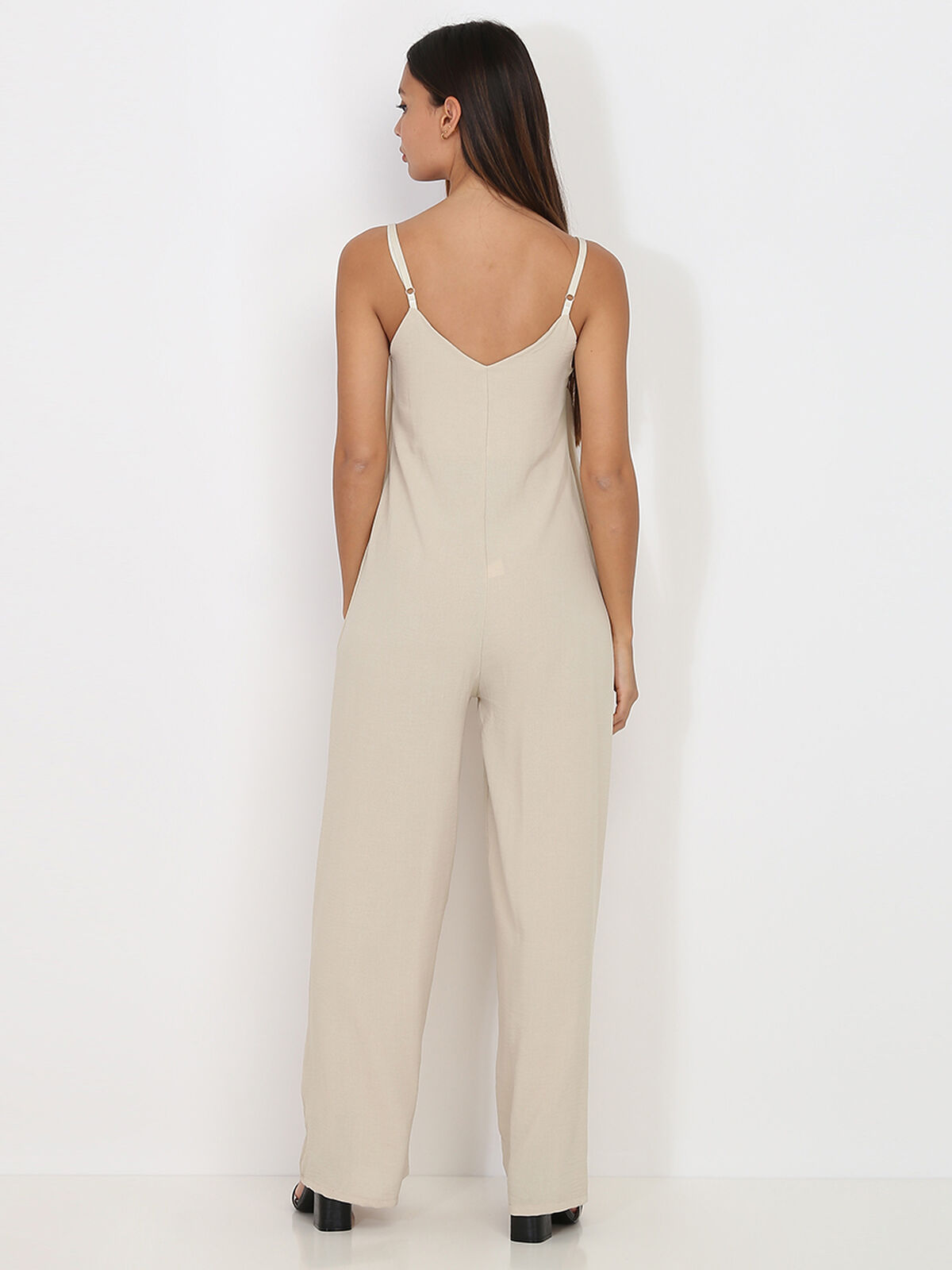 Combinaison fluide évasée- Beige