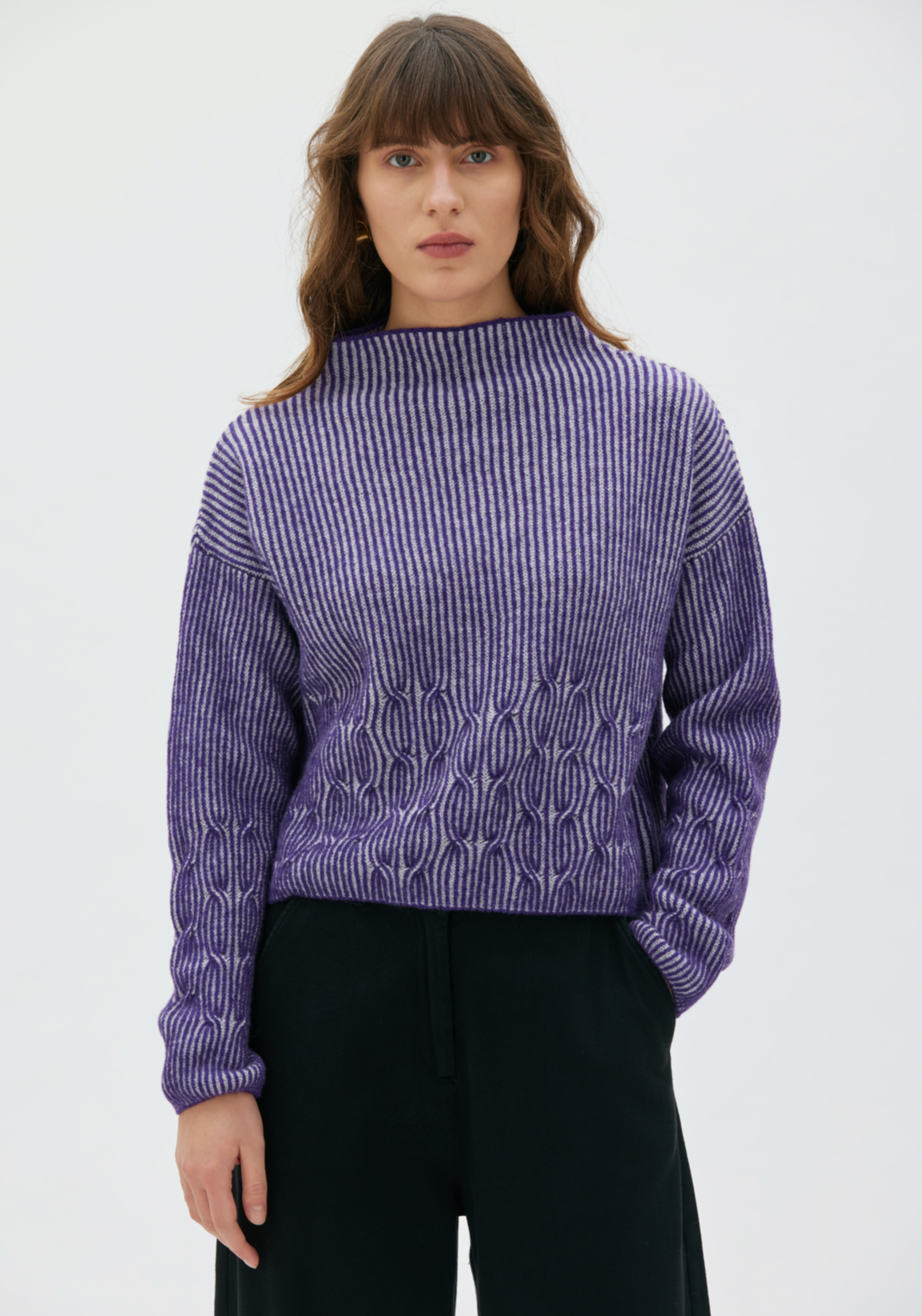 Maska Pullover Telma Wool Lilac Bicolour