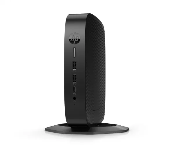 HP Elite t655 - Tynd klient - SFF 1 x Ryzen Embedded R2314 / op til 3.5 GHz - RAM 8 GB - flash 32 GB - eMMC - Radeon Graphics - Gigabit Ethernet, Bluetooth 5.2, IEEE 802.11ax (Wi-Fi 6) - HP ThinPro - skærm: ingen