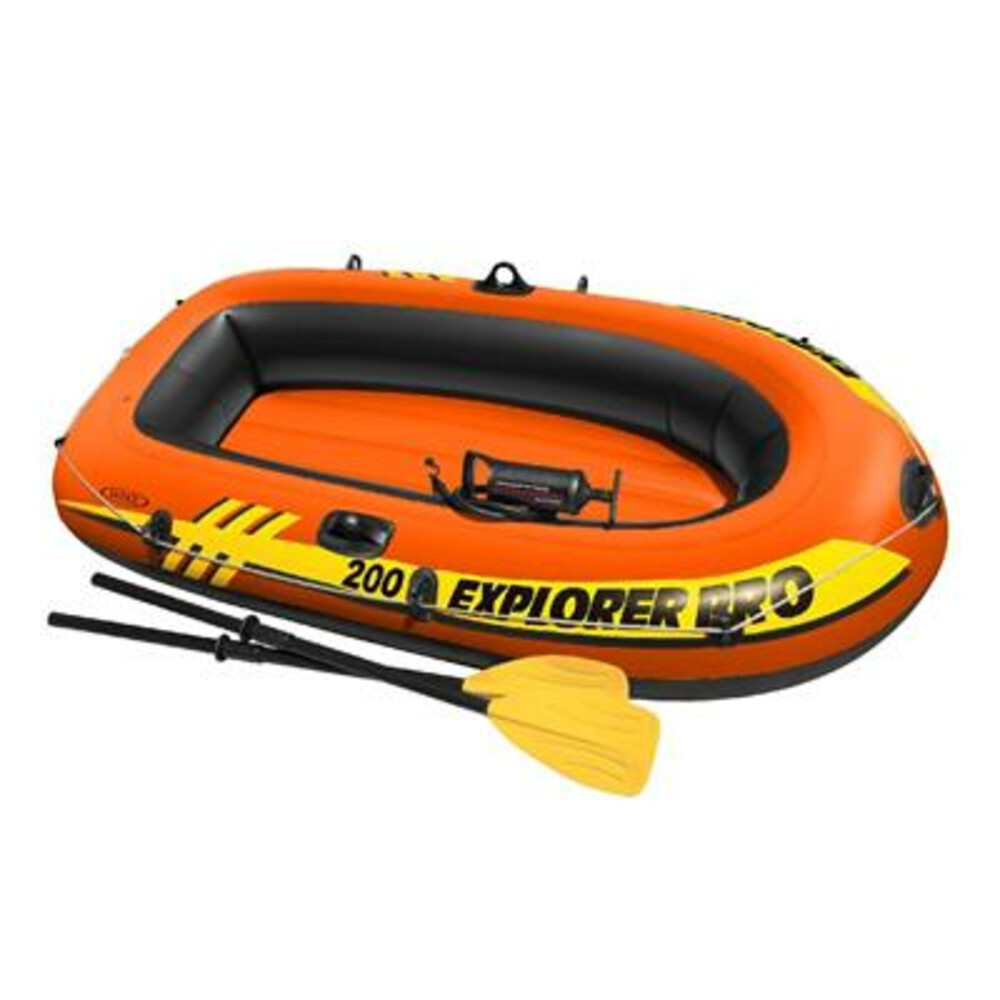 Intex Opblaasbare Boot Set met Peddels en Pomp Explorer Pro 200