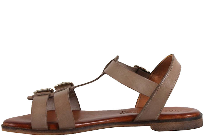 TIM OG SIMONSEN ODA LINO SANDAL I LYSEBRUNT SKIND