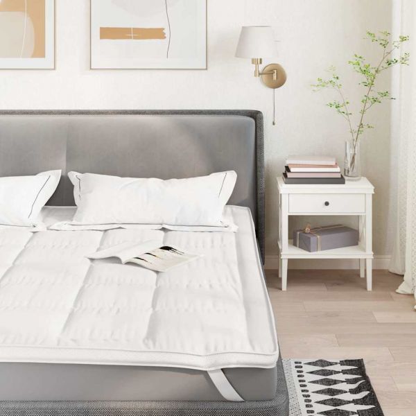 vidaXL Protetor de Colchão 100x220 cm Branco - 345373557