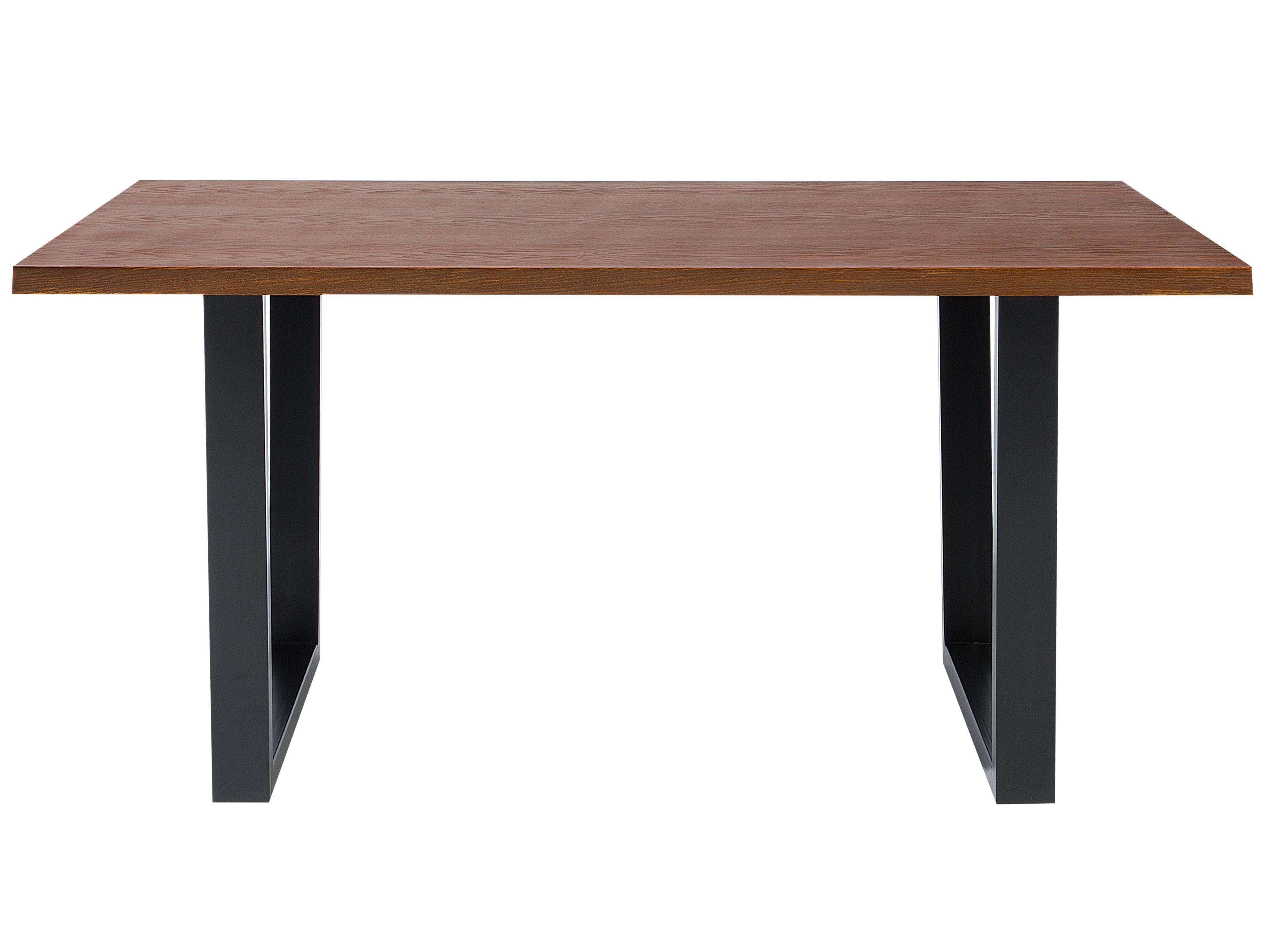 Eettafel AUSTIN Donker walnoothout 90 cm 160 cm