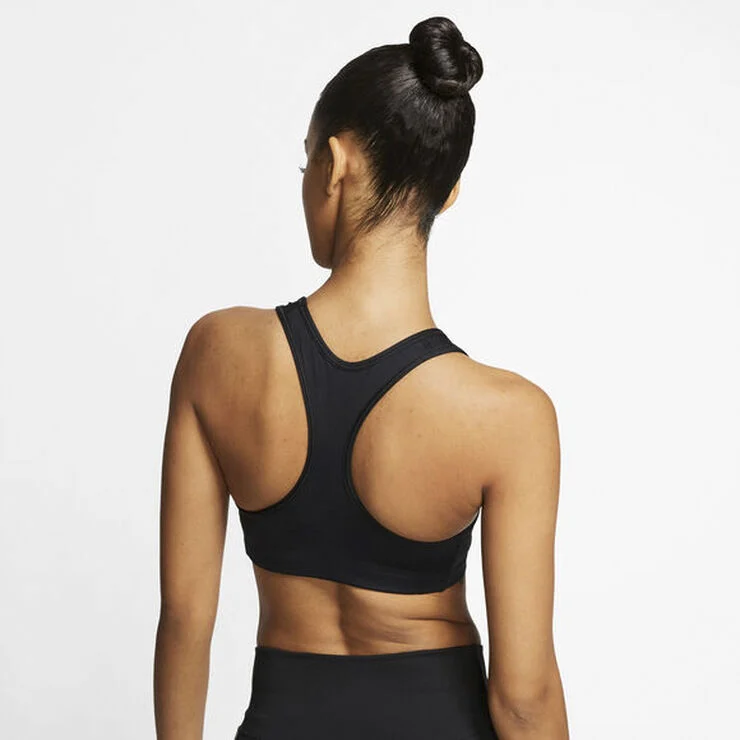 Nike Swoosh Medium Support Sports Bh Sort