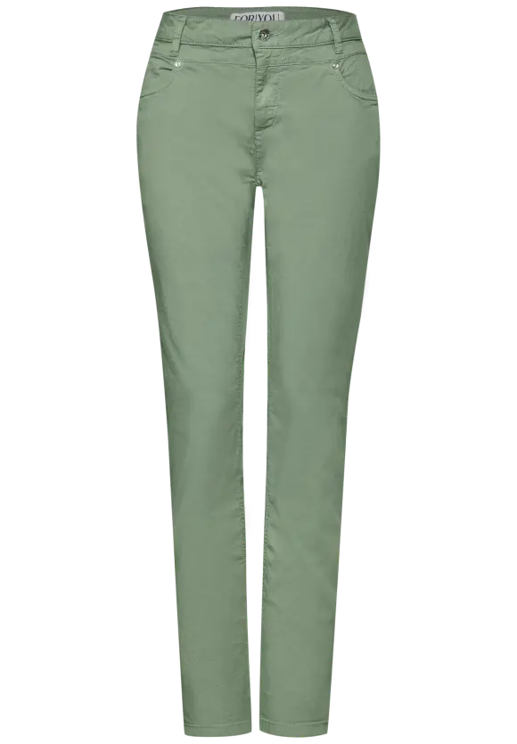 Casual Fit Twill Hose - dry salvia green