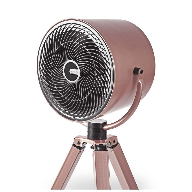 10 Zoll 45W Dreibein Ventilator Tripod Lüfter im Retro Look mit 3 Stufen Verstellbar 90-130cm (FNTR20CPK10) - Pink