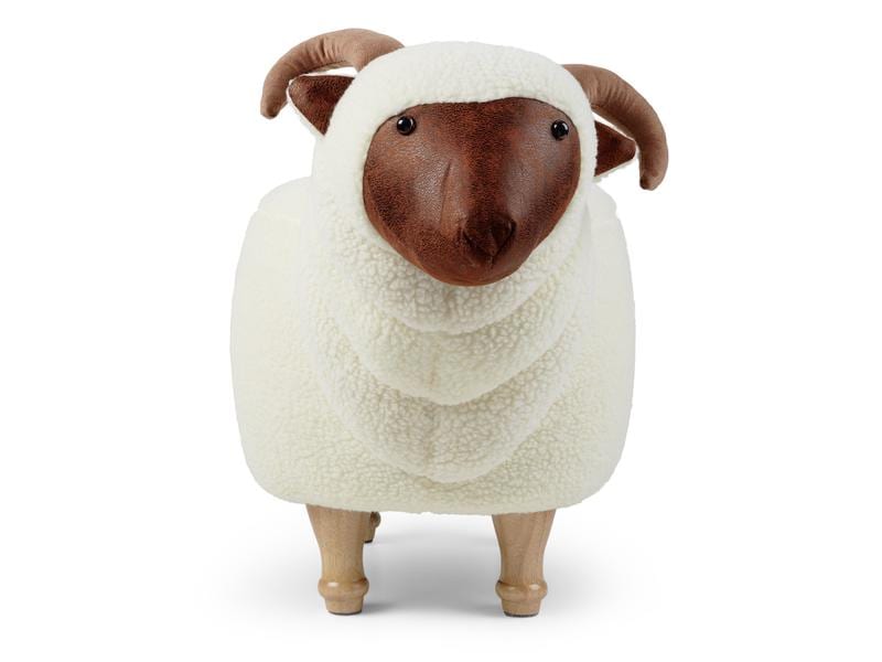 zoosy Kinderhocker Ziege Helga Weiss Taburett in Ziegenform