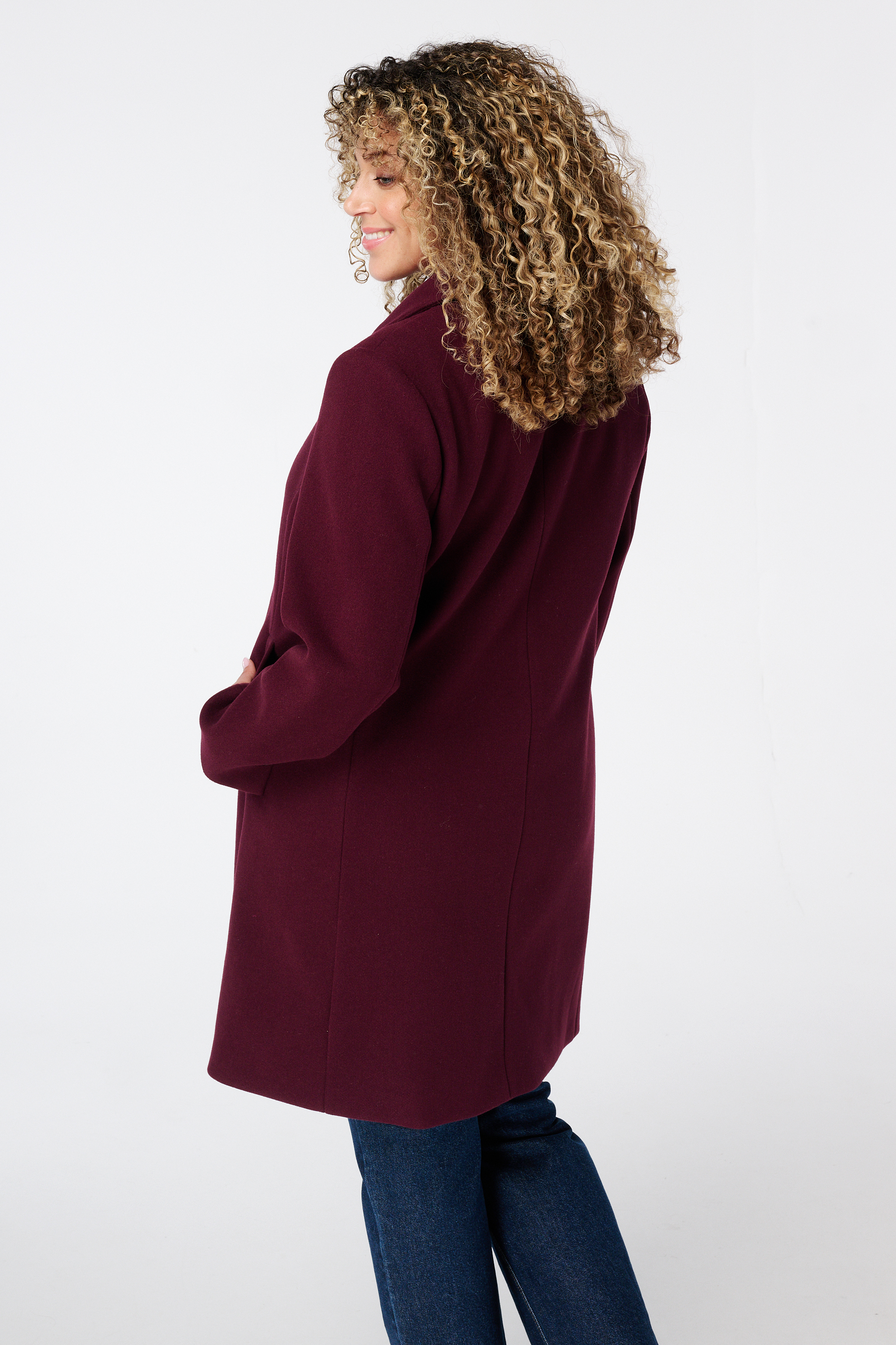 Jas met knopen Bordeaux