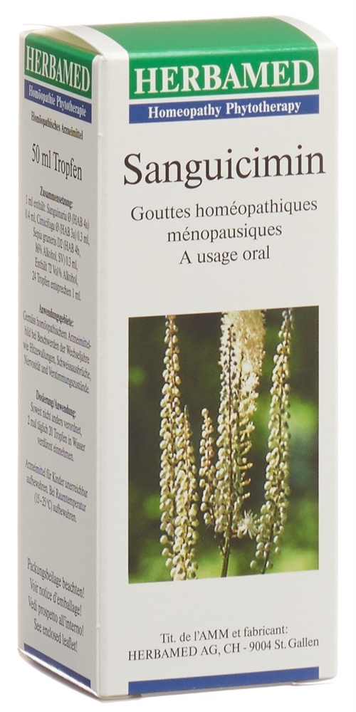 SANGUICIMIN homöopathische  Wechseljahrtropfen Tropfen Fl 50 ml